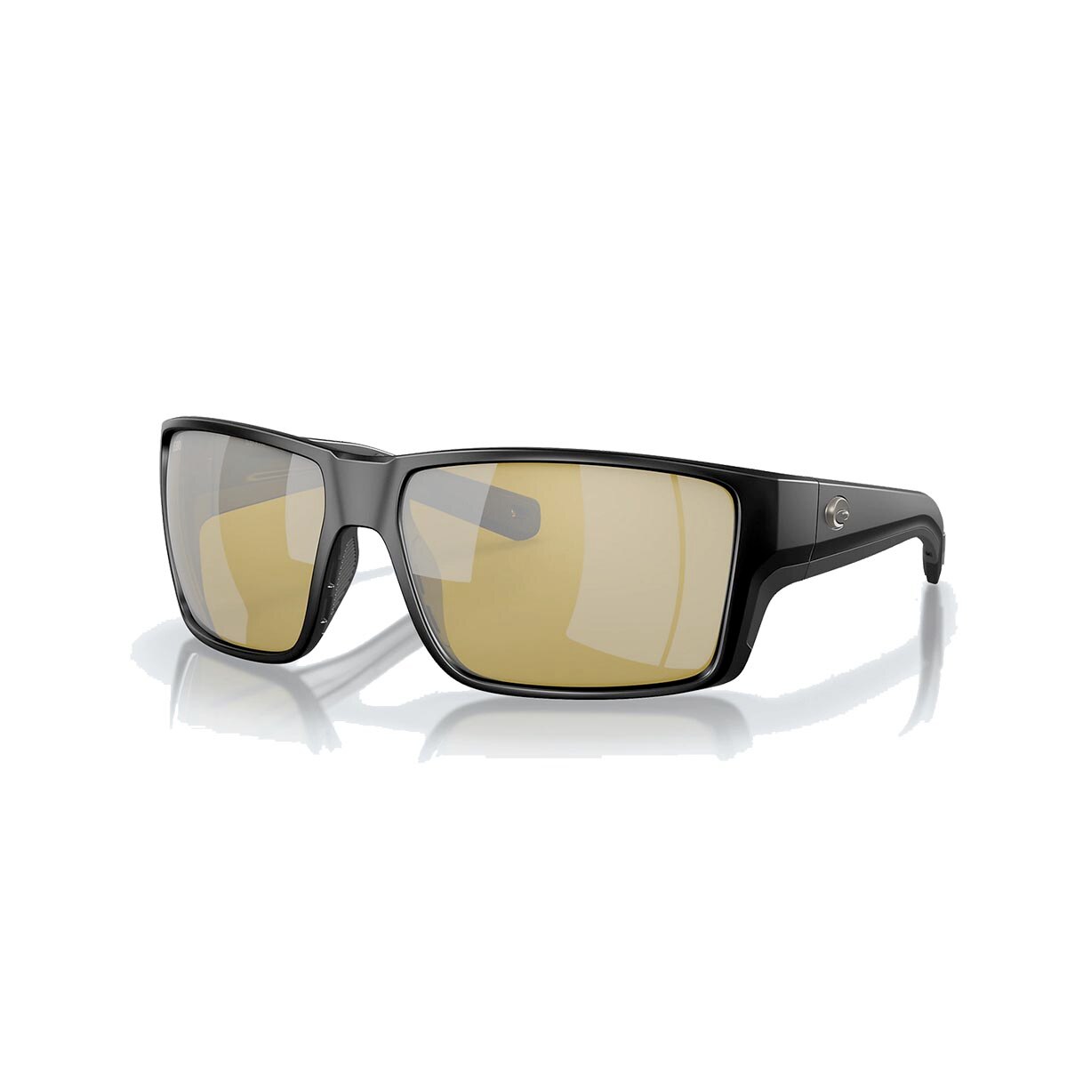 Costa Reefton PRO Sunglasses Polarized in Matte Black with Sunrise Silver Mirror 580G